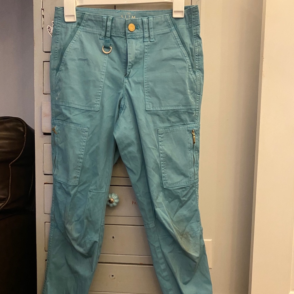 light blue cargo/jeans